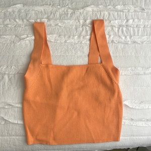 NWT ZARA ORANGE CROP TOP XS